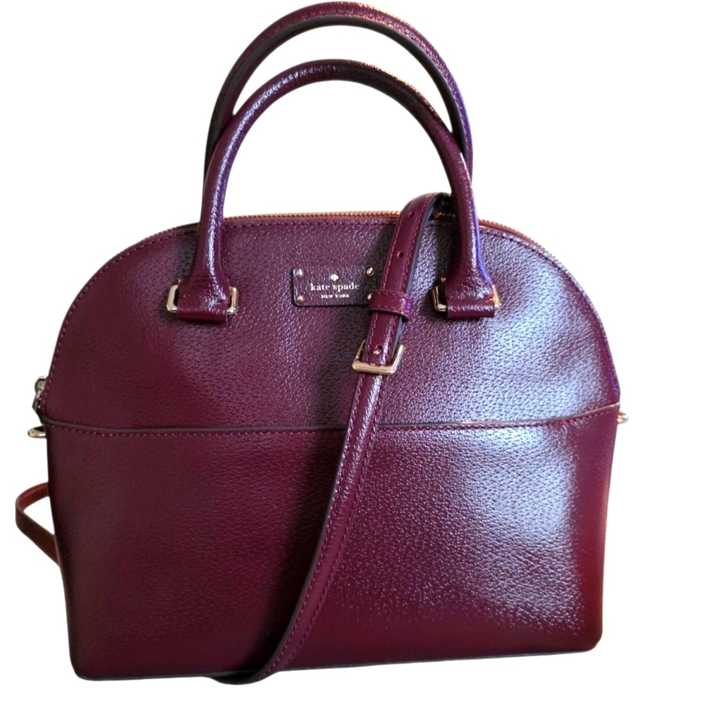 Kate Spade Grove Street Carli Medium Satchel Handbag in Cherrywood Red NWOT